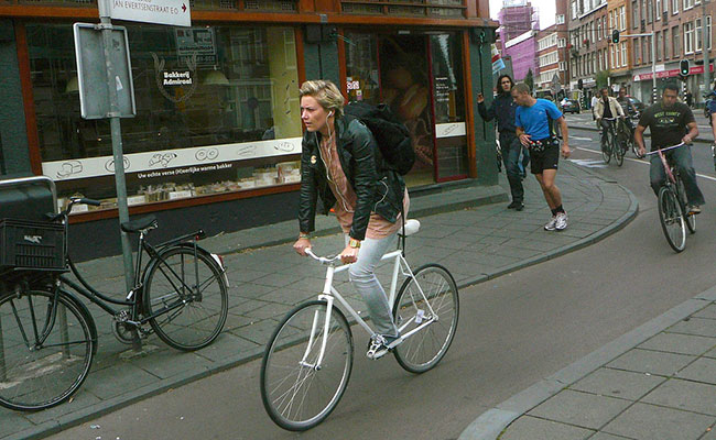 Велосипеды Fixed Gear в Амстердаме